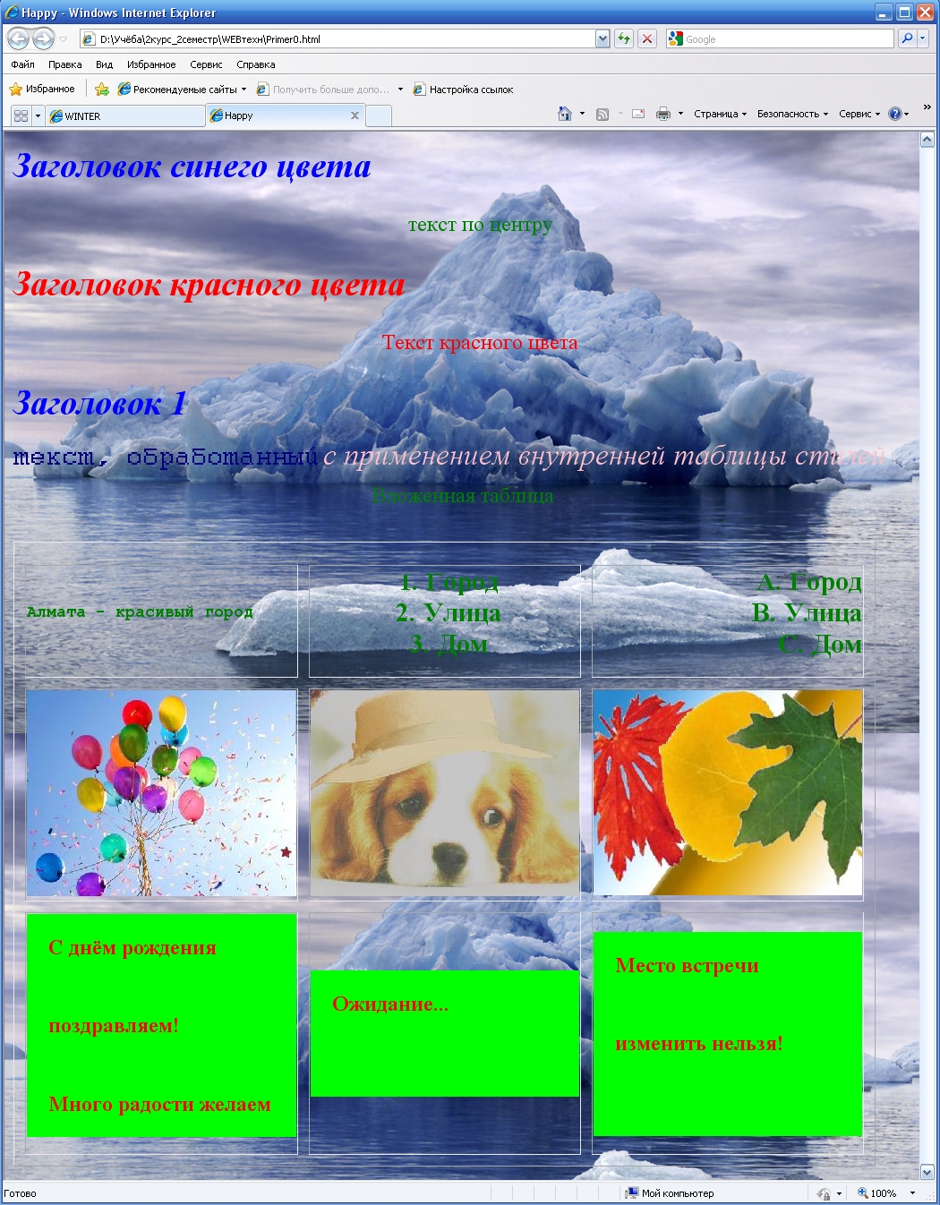 Html и css оформление